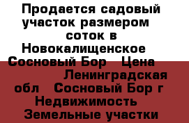 Продается садовый участок размером 6 соток в Новокалищенское-1, Сосновый Бор › Цена ­ 1 000 000 - Ленинградская обл., Сосновый Бор г. Недвижимость » Земельные участки продажа   . Ленинградская обл.,Сосновый Бор г.